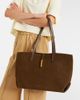DeMellier DeMellier Tokyo leather-trimmed suede tote bag - 2