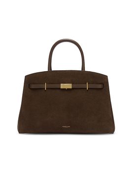 DeMellier Women's Hudson Belted Suede Top Handle Bag