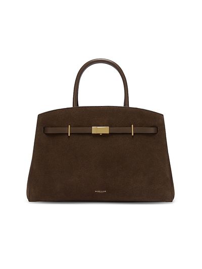DeMellier Women's Hudson Belted Suede Top Handle Bag
