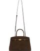 DeMellier Women's Hudson Belted Suede Top Handle Bag - 5