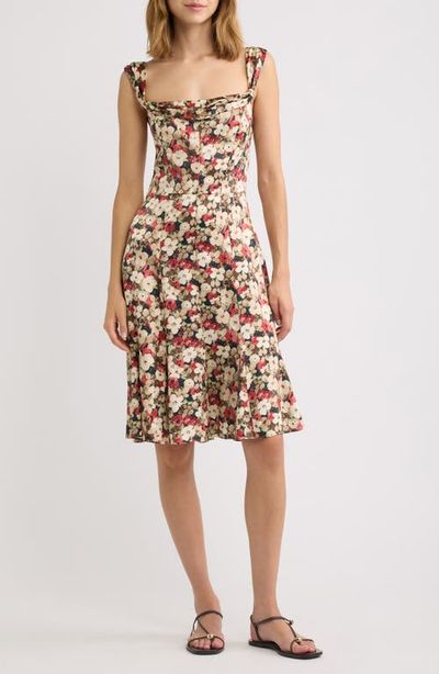 DÔEN DÔEN Donielle Cowl Neck Silk Dress