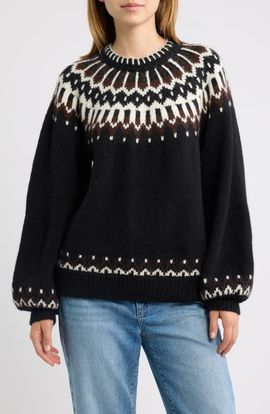 DÔEN DÔEN Field Fair Isle Crewneck Sweater