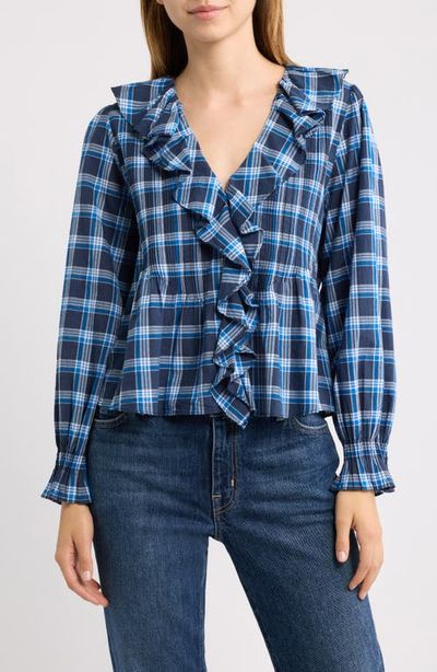 DÔEN DÔEN Hardy Ruffle V-Neck Organic Cotton Top