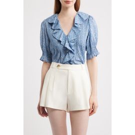 DÔEN DÔEN Henry Floral Print Ruffle Top