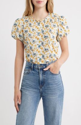 DÔEN DÔEN Millie Puff Sleeve Organic Cotton Top