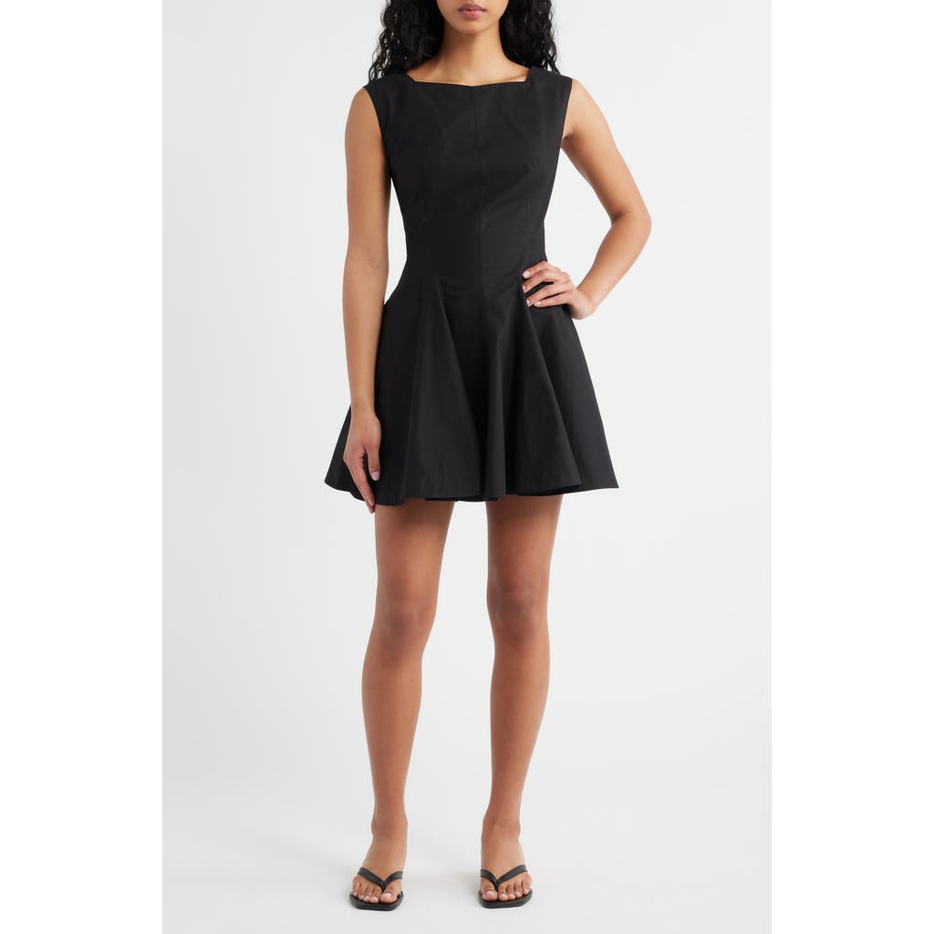 DÔEN DÔEN Riviette Fit & Flare Poplin Minidress