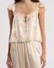 DÔEN DÔEN Rosalee Silk Top with Lace Trim - 1