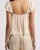 DÔEN DÔEN Rosalee Silk Top with Lace Trim - 2