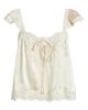 DÔEN DÔEN Rosalee Silk Top with Lace Trim - 5