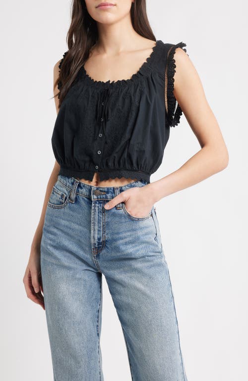 DÔEN DÔEN Traveler Embroidered Crop Top