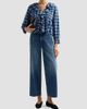 DÔEN DÔEN Women's Hardy Ruffle-Trim Plaid Cotton Top - 2