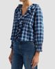 DÔEN DÔEN Women's Hardy Ruffle-Trim Plaid Cotton Top - 4
