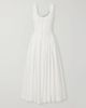 DÔEN Emmaretta tie-detailed shirred cotton-voile midi dress - 1