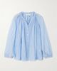 DÔEN Jonie striped organic cotton-voile blouse - 1