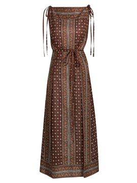 DÔEN Women's Amarante Shell-Print Cotton Maxi Dress