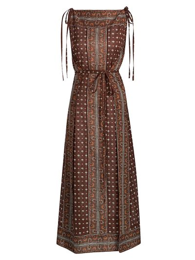 DÔEN Women's Amarante Shell-Print Cotton Maxi Dress