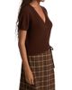 DÔEN Women's Arella Puff-Sleeve Cashmere Cardigan - 4