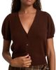 DÔEN Women's Arella Puff-Sleeve Cashmere Cardigan - 6