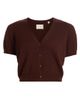 DÔEN Women's Arella Puff-Sleeve Cashmere Cardigan - 8
