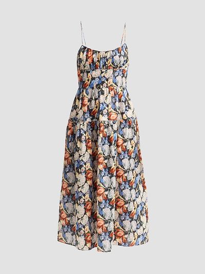 DÔEN Women's Benoit Floral Midi Dress