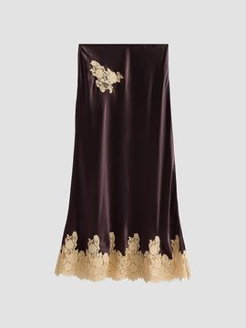 DÔEN Women's Elowen Bias-Cut Silk Midi Skirt
