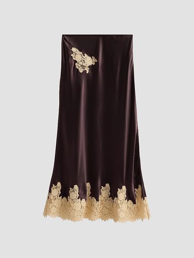 DÔEN Women's Elowen Bias-Cut Silk Midi Skirt