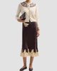 DÔEN Women's Elowen Bias-Cut Silk Midi Skirt - 2