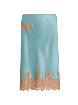 DÔEN Women's Elowette Lace-Trim Silk Skirt