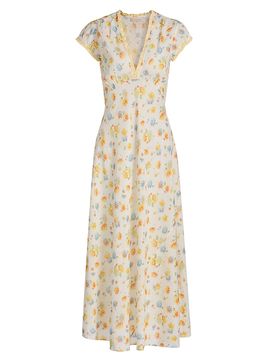 DÔEN Women's Helia Floral Midi-Dress