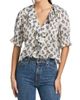 DÔEN Women's Henri Floral Cotton V-Neck Blouse - 3