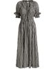 DÔEN Women's Ischia Gingham Cotton Tie-Waist Midi Dress - 1