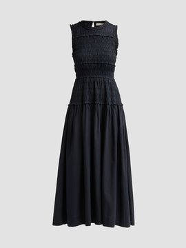 DÔEN Women's Mallory Smocked Cotton Midi Dress