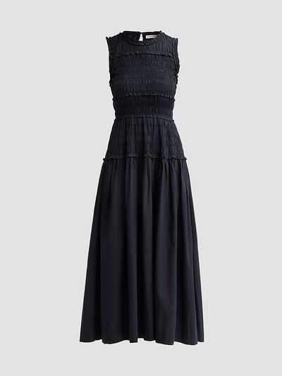 DÔEN Women's Mallory Smocked Cotton Midi Dress