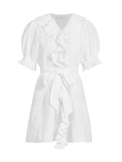 DÔEN Women's Piper Belted Ruffled Minidress