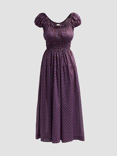 DÔEN Women's Quinelle Printed Midi Dress
