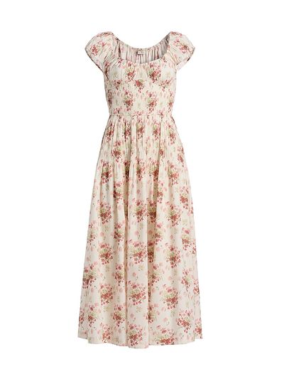 DÔEN Women's Quinette Floral Midi-Dress
