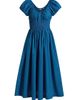 DÔEN Women's Quinn Cotton Shirred Midi-Dress - 1