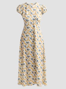 DÔEN Women's Rhodia Printed Midi Dress