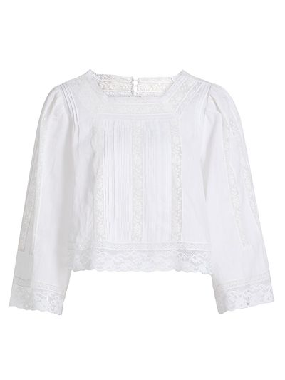 DÔEN Women's Solistice Lace-Trim Top