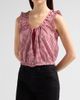 DÔEN Women's Traveler Gingham Tie-Front Top - 4