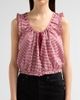 DÔEN Women's Traveler Gingham Tie-Front Top - 5