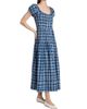 DÔEN Women's Valenne Plaid Button-Front Midi-Dress - 4
