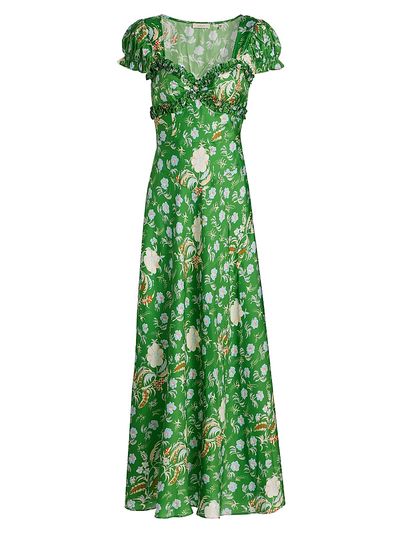 DÔEN Women's Valerine Silk-Blend Maxi Dress