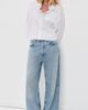 Denimist Denimist Bailey Cropped Button Down Shirt Light Blue Wide Pinstripe - 5