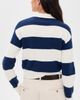 Denimist Denimist Cropped Rugby Sweater Royal Blue Ecru Stripe - 3