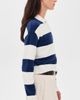 Denimist Denimist Cropped Rugby Sweater Royal Blue Ecru Stripe - 4