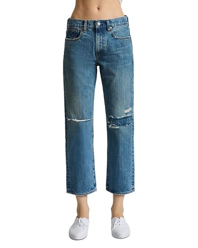 Denimist Denimist Lindsay Mid Rise Slim Boyfriend Ankle Jeans in Rehan Blue