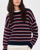 Denimist Denimist Oversized Rolled Neck Striped Sweater Navy Red Cream Stripe - 2