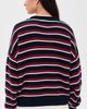 Denimist Denimist Oversized Rolled Neck Striped Sweater Navy Red Cream Stripe - 3