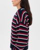 Denimist Denimist Oversized Rolled Neck Striped Sweater Navy Red Cream Stripe - 4